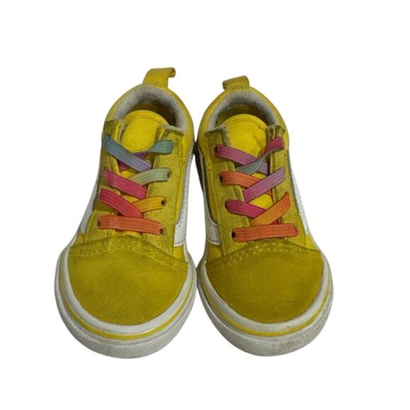 Vans Yellow and Red Sneakers Casual Low-Top EUC - Picture 1 of 6